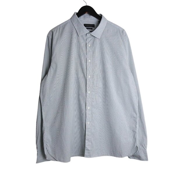 The Men's Bloomingdale's Green Multi Plaid Button Down Stretch Fabric Size 2XL - Picture 1 of 6